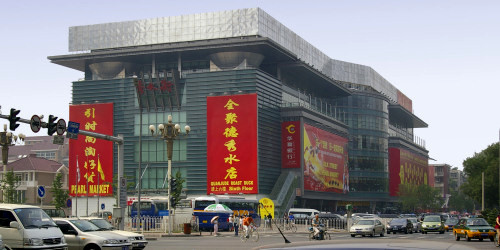 nhap Beijing Silk market Xiushui 北京 秀水街 01A23 Silk_market_postcard